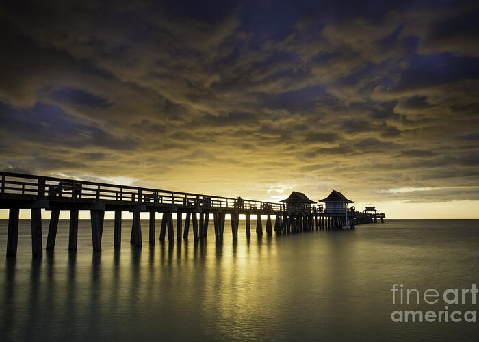 Naples Greeting Card featuring the photograph Naples Pier Sunset #2 by Brian Jannsen