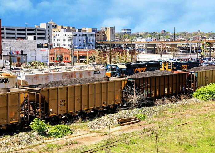 Coal Greeting Card featuring the photograph Nashville Railyard #1 by Chris Smith