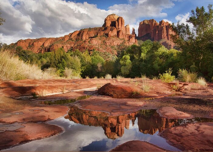 Cathedral Rock Greeting Card featuring the photograph Nature's Cathedral #1 by Leda Robertson