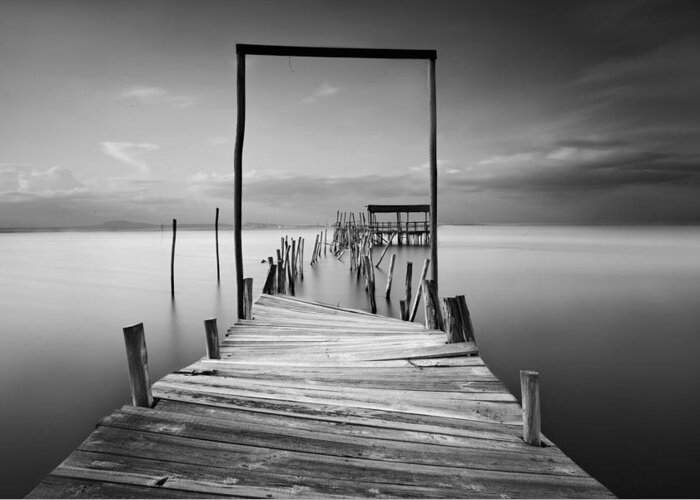 Clouds Greeting Card featuring the photograph One way #2 by Jorge Maia