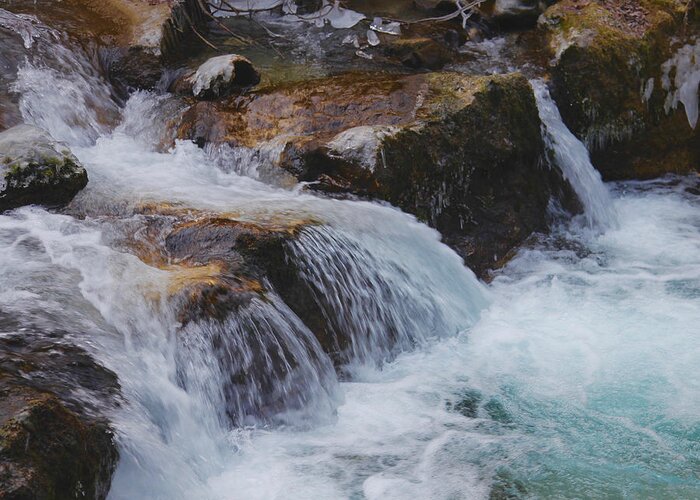 Mountain River Greeting Card featuring the photograph P275/Raging Waters by Sarah-l Singer