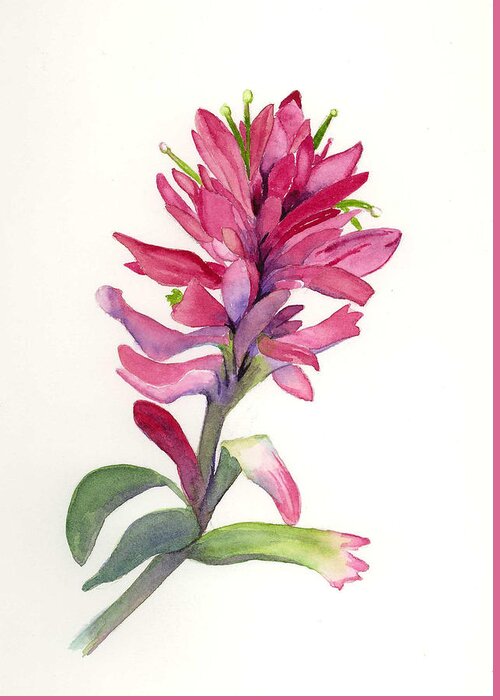 Flowers Greeting Card featuring the painting Paintbrush #2 by Marsha Karle