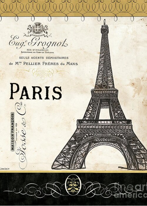 Paris Greeting Card featuring the painting Paris Ooh La La 1 #1 by Debbie DeWitt