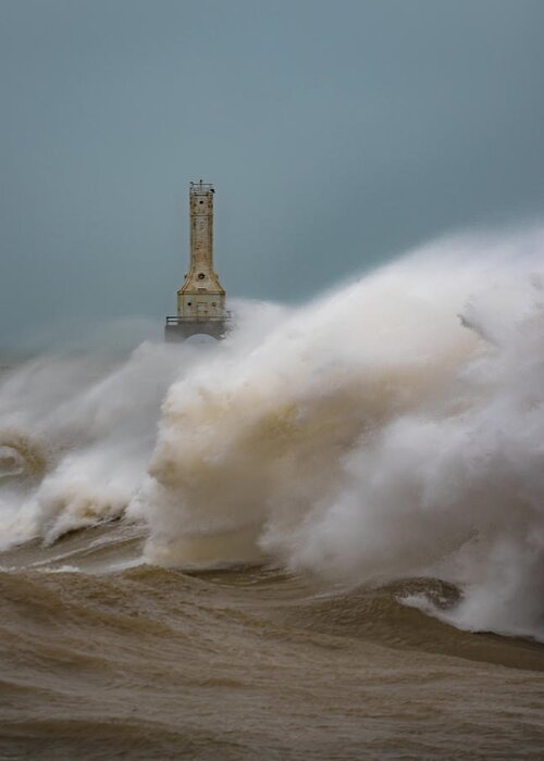 Storm Greeting Card featuring the photograph Power #1 by Brad Bellisle