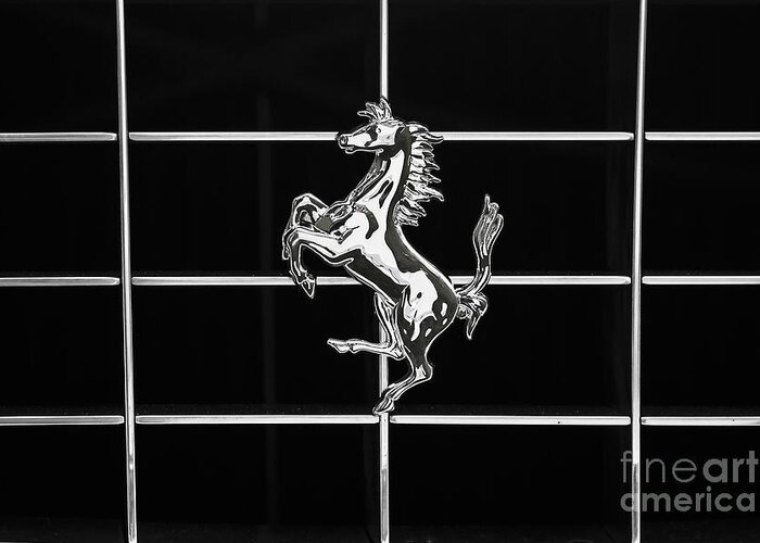 Ferrari Greeting Card featuring the photograph Prancing Horse #2 by Dennis Hedberg