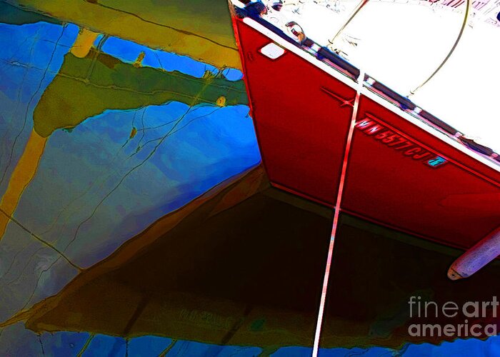 Boat Greeting Card featuring the photograph Red One #1 by Julie Lueders 