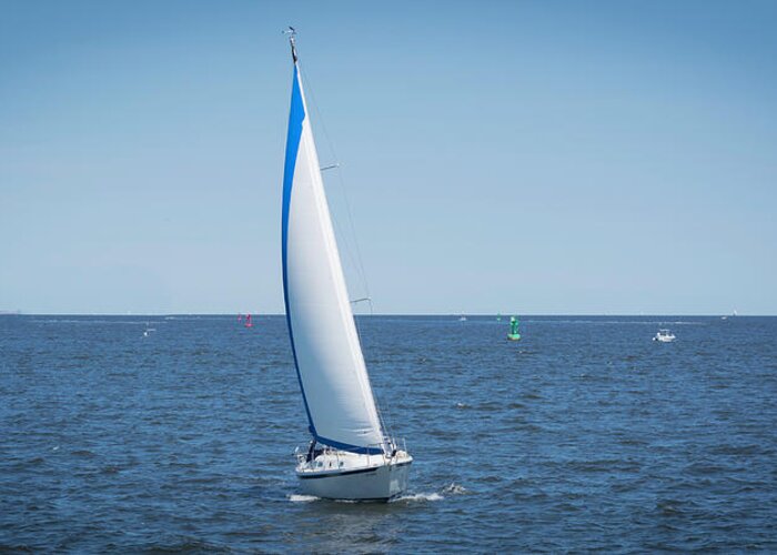 Sailing Greeting Card featuring the photograph Sailing by Kenneth Cole