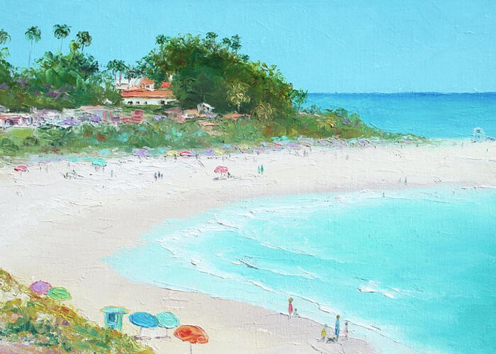 Beach Greeting Card featuring the painting San Clemente Beach California #2 by Jan Matson