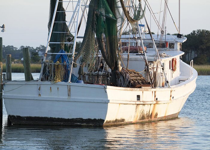 Shrimp Greeting Card featuring the photograph Shrimp Boat #1 by Dustin K Ryan
