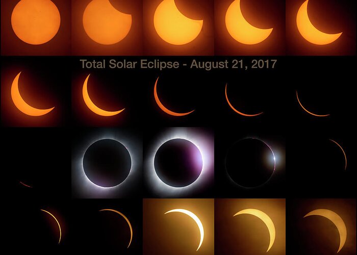 Solar Eclipse Greeting Card featuring the photograph Solar Eclipse - August 21 2017 #1 by Art Whitton