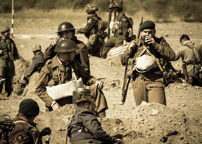 D-day 2017 Greeting Card featuring the photograph Soldiers #1 by Stewart Helberg