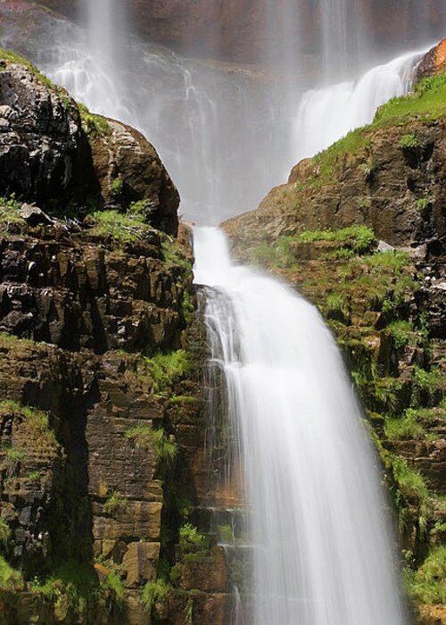 Scenery Greeting Card featuring the photograph Stewart Falls near Sundance Utah #1 by Douglas Pulsipher