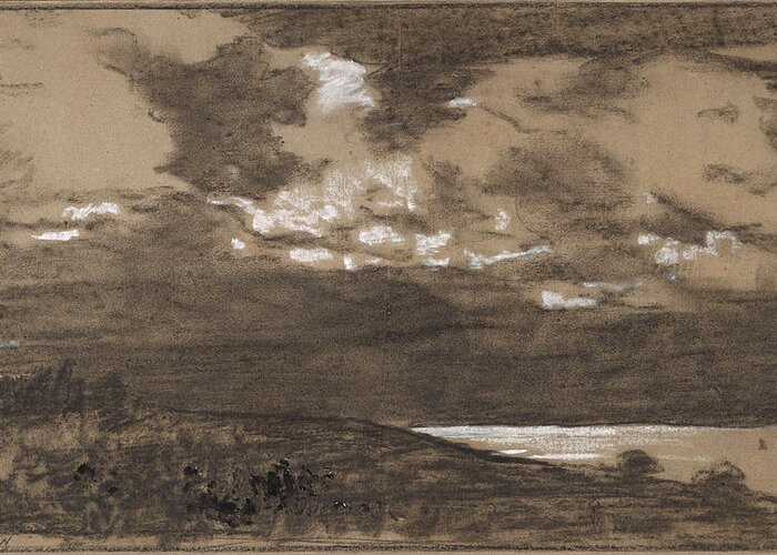 Winslow Homer Greeting Card featuring the drawing Stormy Sky #2 by Winslow Homer