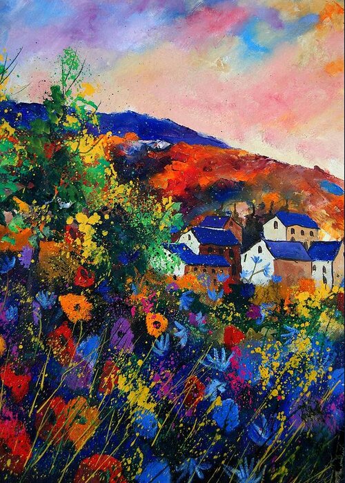 Landscape Greeting Card featuring the painting Summer by Pol Ledent