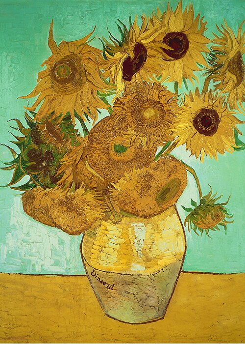 6 x 6 gc_57670_2 Set of 12 3dRose Van Gogh 1888 Sunflower Painting Greeting Cards