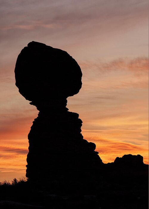 Arches Greeting Card featuring the photograph Sunrise Silhouette #1 by Denise Bush