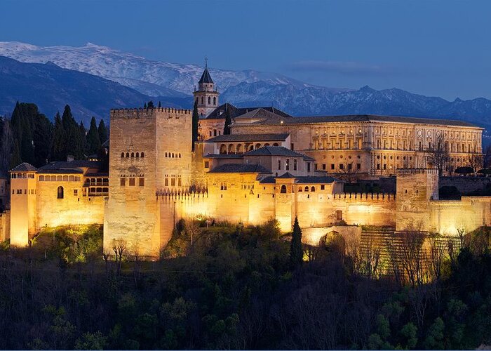 Alhambra Greeting Card featuring the photograph The Alhambra #1 by Stephen Taylor