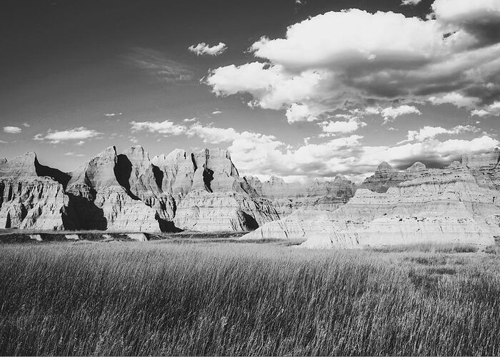 Badlands Greeting Card featuring the photograph The Badlands #1 by Mountain Dreams