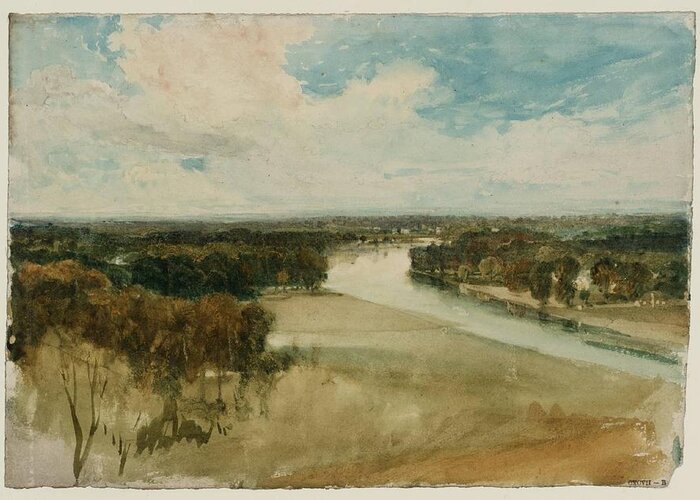 Joseph Mallord William Turner 1775�1851  The Thames From Richmond Hill Greeting Card featuring the painting The Thames from Richmond Hill by Joseph Mallord