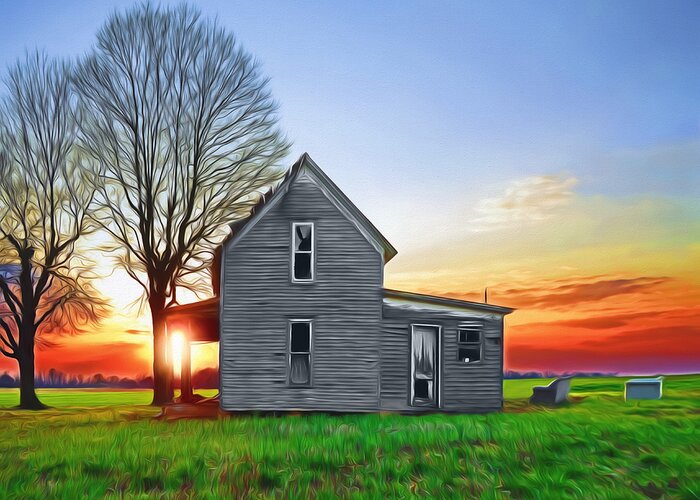Countryside Greeting Card featuring the photograph This Old House #1 by Steven Michael