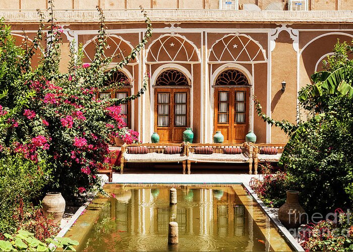Traditional Middle Eastern Home Interior Garden In Yazd Iran ...