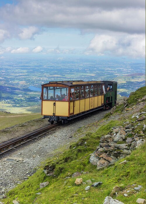 Train Greeting Card featuring the photograph Train To Snowdon #1 by Ian Mitchell