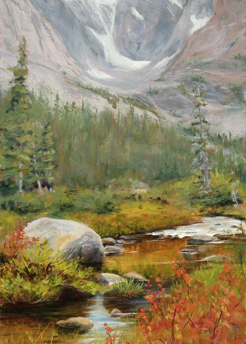 Oil Greeting Card featuring the painting Tranquility by Mary Giacomini