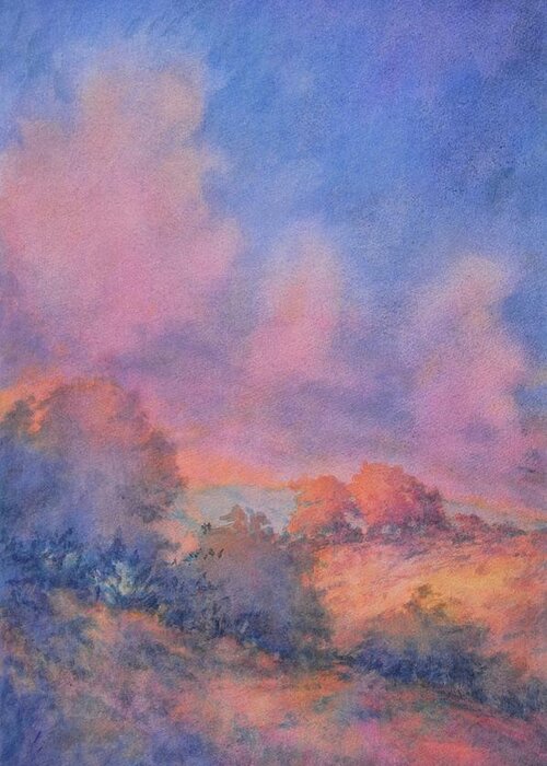Texas Greeting Card featuring the painting Twilight Time No 1 #1 by Virgil Carter