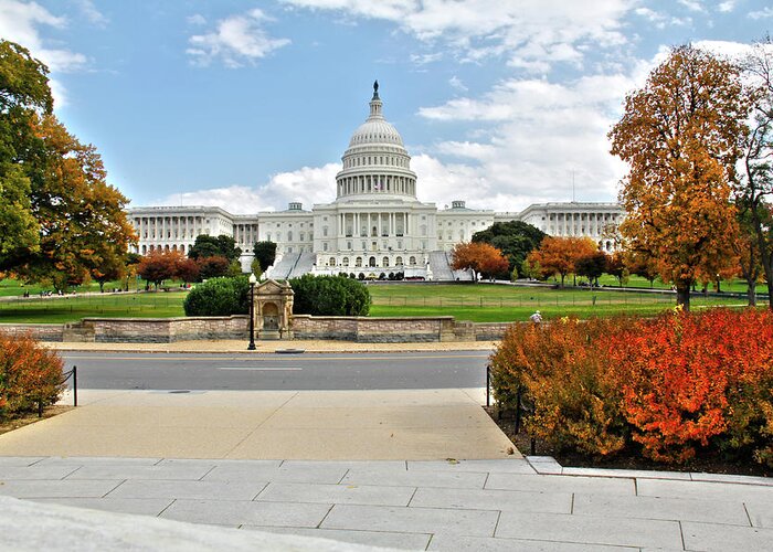 Capitol Greeting Card featuring the photograph United States Capitol - Washington, D.C. #1 by Richard Krebs