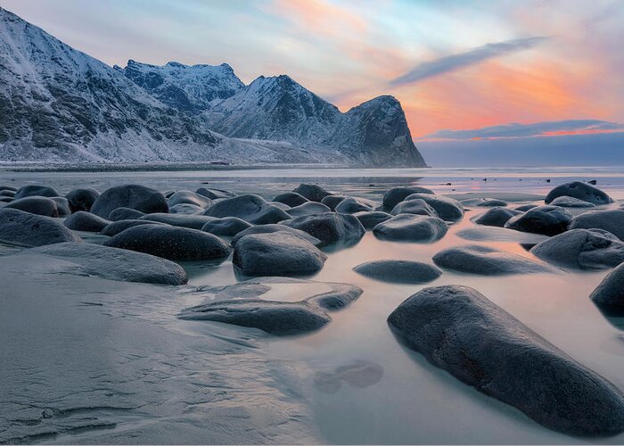Unstad Greeting Card featuring the photograph Unstad, Lofoten - Norway #1 by Joana Kruse