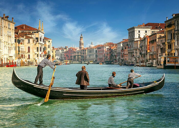 Venice Greeting Card featuring the photograph Venice Grand Canal #1 by Nick M
