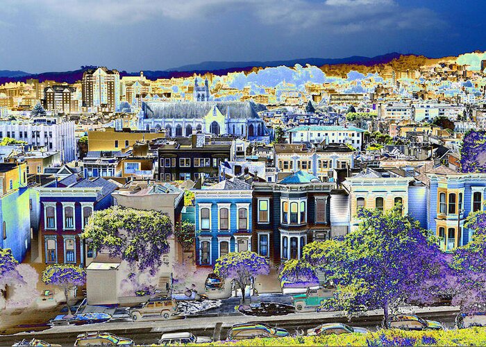  Greeting Card featuring the photograph View from Alta Plaza #1 by Tom Kelly
