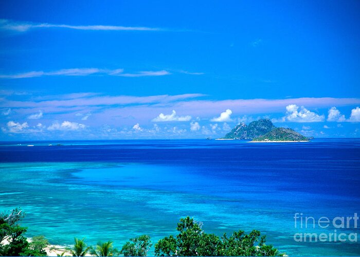 Afternoon Greeting Card featuring the photograph View Of Fiji #1 by Dave Fleetham - Printscapes