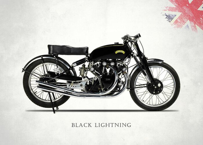 Vincent Greeting Card featuring the photograph Vincent Black Lightning #1 by Mark Rogan