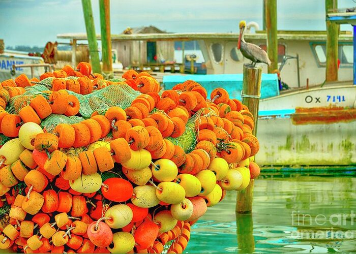 Fish Market Greeting Card featuring the photograph Waiting #1 by Alison Belsan Horton