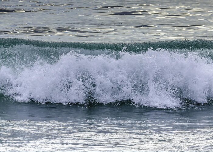 Surf Greeting Card featuring the photograph Wavy #1 by Janet Kopper