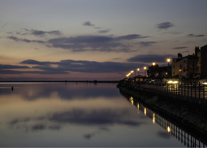 Beautiful Greeting Card featuring the photograph West Kirby Promenade Sunset by Spikey Mouse Photography