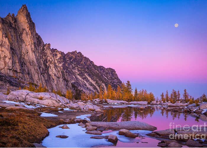 Alpine Lakes Greeting Card featuring the photograph Prussik Peak Twilight by Inge Johnsson