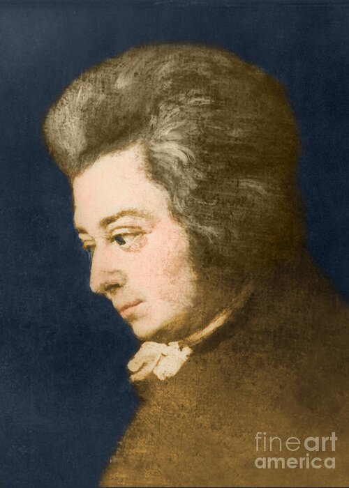 History Greeting Card featuring the photograph Wolfgang Amadeus Mozart, Austrian #1 by Omikron