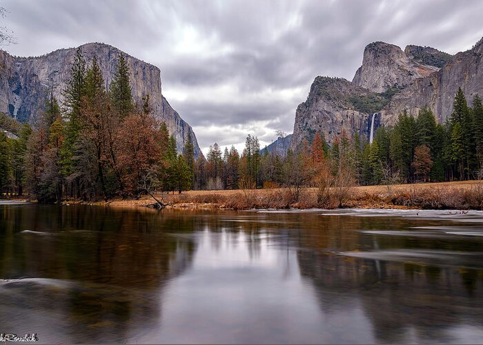 Yosemite National Park Greeting Card featuring the photograph Yosemite Valley #1 by Mike Ronnebeck