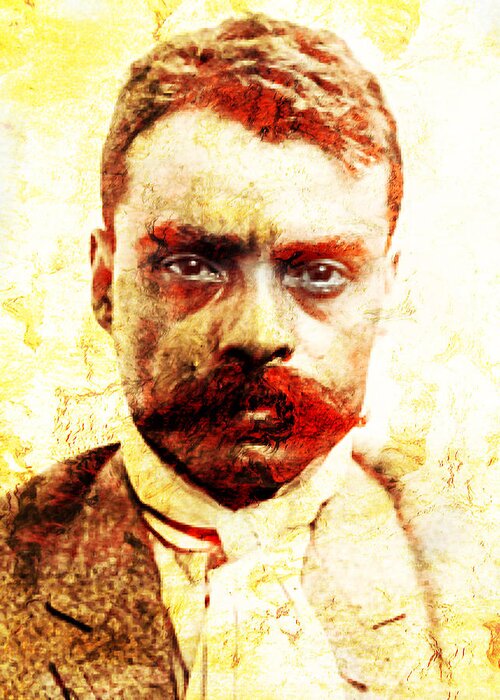 Emiliano Zapata Greeting Card featuring the photograph Zapata by J U A N - O A X A C A