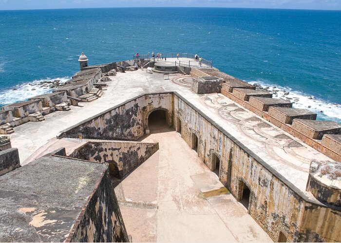 Guerite Greeting Card featuring the photograph Castillo San Felipe del Morro in San Juan - Puerto Rico #10 by Anthony Totah
