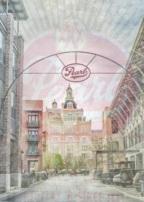 Pearl Brewery District Greeting Card featuring the photograph 10912 Pearl Brewery by Pamela Williams