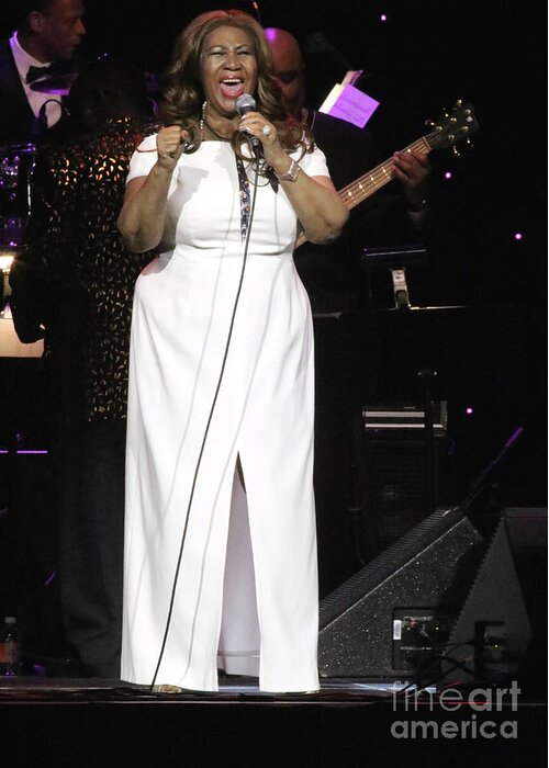 R&b Greeting Card featuring the photograph Aretha Franklin #11 by Concert Photos