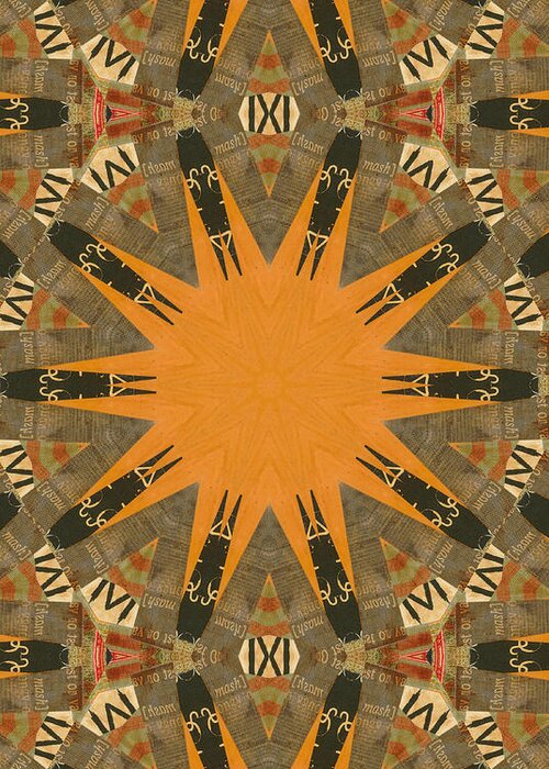  Greeting Card featuring the mixed media Pattern and Optics Art #11 by Ricki Mountain