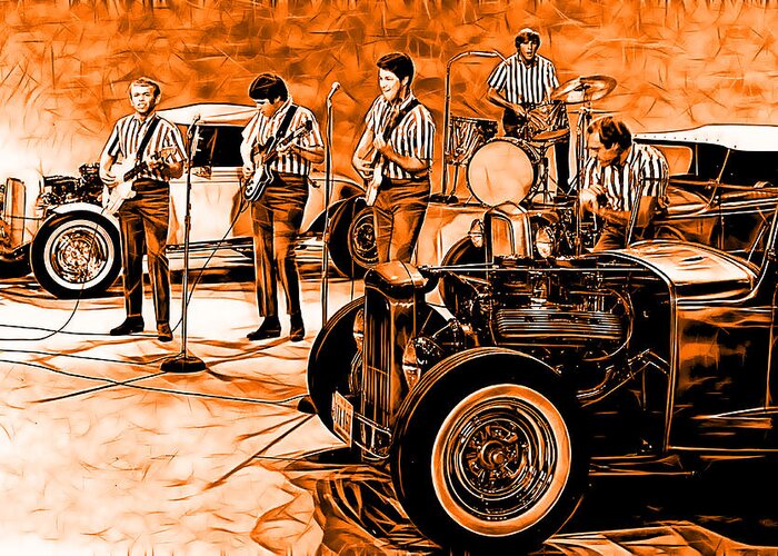 The Beach Boys Greeting Card featuring the mixed media The Beach Boys Collection #4 by Marvin Blaine