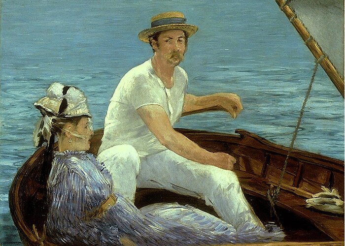 Boating Greeting Card featuring the painting Boating #12 by Edouard Manet