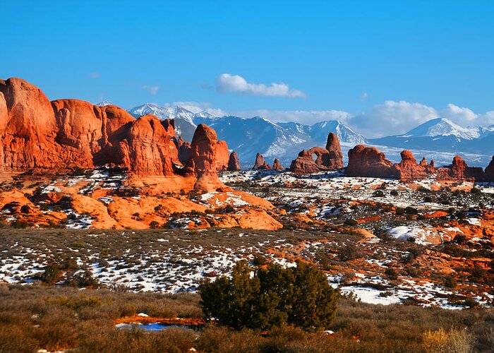 Red Rock Greeting Card featuring the photograph Arches National Park #120 by Mark Smith