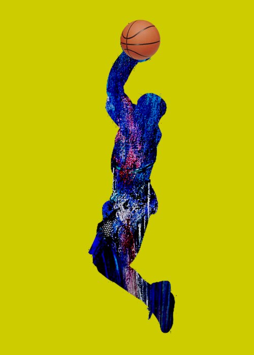 Basketball Greeting Card featuring the mixed media Basketball Collection #13 by Marvin Blaine