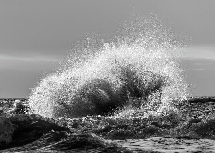 Lake Erie Greeting Card featuring the photograph Lake Erie Waves #13 by Dave Niedbala